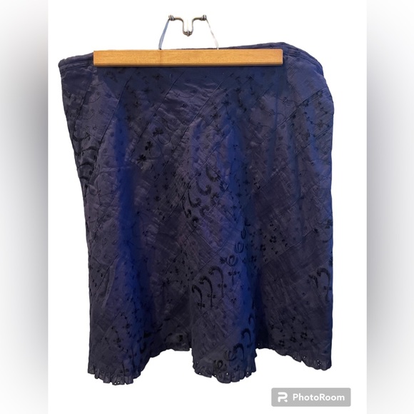 Bob Timberlake size extra small women’s navy blue drawstring skirt - Picture 2 of 5